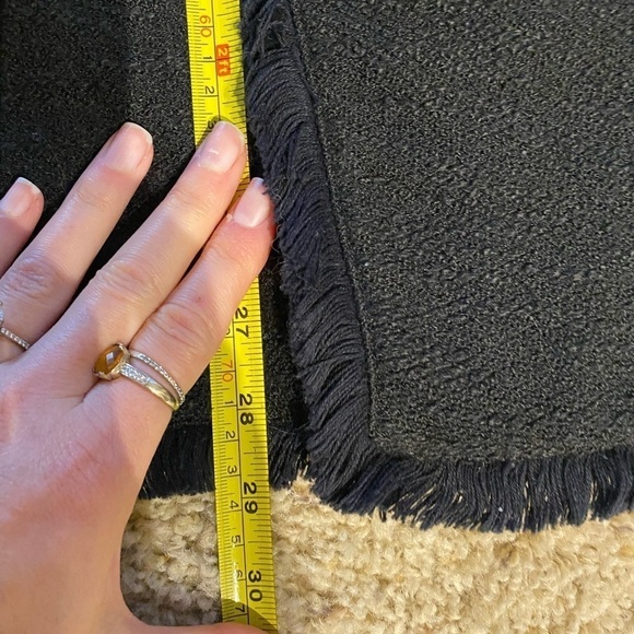 Club Monaco Women’s Fringe Detail Long Open Vest Black Size S - Picture 8 of 8